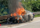 Oö: Vollbrand eines Pkw auf der Westautobahn bei Allhaming