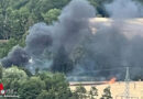D: Transporter brennt aus und verursacht Flächenbrand