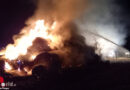 Nö: Blitz setzte Strohballenlager in Brand