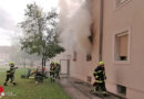 Oö: Wohnung einer Wohnanlage in Steyr-Münichholz in Vollbrand