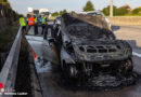 Oö: Auto brannte im Motorraum, A1, Eberstalzell