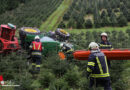 Oö: Mann in Christbaumwald in Stroheim unter Traktor eingeklemmt