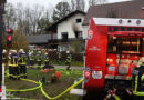 Oö: Zehn Feuerwehren bei Geschoßbrand eines Wohnhauses in Taiskirchen / Innkreis im Einsatz