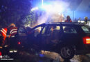 Oö: Auto in Wels mit Hecke und Zaun kollidiert