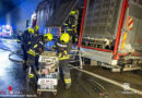 Oö: Lebend-Hühner-Transporter auf der A 1 bei Ansfelden in Brand geraten → viel Arbeit und rund 1.300 tote Tiere