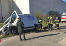 Nö: Transporter in Steinabrückl in Schräglage → Bergung durch 2 Feuerwehren