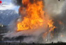 Stmk: Wirtschaftsgebäude in Bad Mitterndorf in Vollbrand