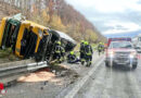 Nö: Umgestürzter Sattelschlepper auf der A 1 Höhe Auffahrt Oed → zwei Verletzte