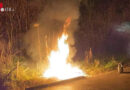 Schweiz: Brennendes Mobilklo am Hl. Abend in Kappel