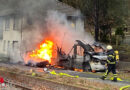 D: Hochwertiges Wohnmobil in Linz in Flammen, Gasflaschen explodiert