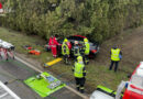 Nö: Pkw schleudert in Bruck / Leitha gegen Betonsockel → Mann (52) eingeklemmt und schwer verletzt