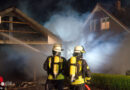 D: Zwei Carports brennen in Quarnbek ab → Feuerwehr kann Wohnhäuser retten