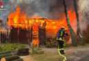 D: Übergriff eines Schuppenfeuers auf angrenzende Gebäude in Bad Fallingbostel abgewehrt