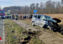 D: Zwei Verletzte bei Kleinbus-Caddy-Kollision auf der L161 im Bereich Ebbingen