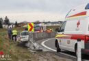Oö: Kleinbus-Unfall auf Autobahnabfahrt bei Eberstalzell endet glimpflich
