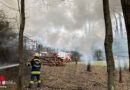 Bgld: Großer Holzstoß brennt in Wald zwischen Großmürbisch und Reinersdorf