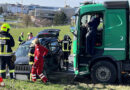 Oö: Schwerverletzte nach Kollision Pkw-Lkw in Rohrbach im Mühlkreis