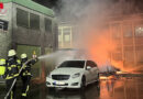 D: Küchenbrand und brennender Wohnwagen in Moers