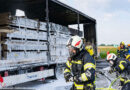 Oö: Lkw-Fahrer halten brennenden Sattelauflieger auf der A1 zwischen Knoten Haid und Allhaming in Schach