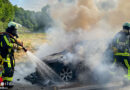 D: Brennender Mercedes auf der A 40 bei Bochum