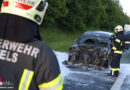 Oö: Pkw brennt im Motorraum auf A8 in Wels