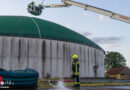 D: Starkregen sorgt für Einsatz an der Wetterschutzhülle der Biogasanlage in Langlingen