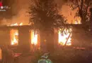 D: Massive Gartenlaube in Dresden in Flammen aufgegangen