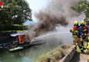 Schweiz: Schwimmender Saugbagger brennt in Zug