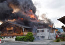 Tirol: 250 Kräfte bekämpfen Großbrand auf Bauernhof in Kitzbühel