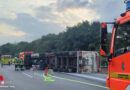 D: Lkw mit 25 t Kartoffeln stürzt in Mülheim / Ruhr auf die Seite → BAB 40 für mehrere Stunden gesperrt