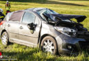 Oö: Auto kollidiert bei Liebenau mit Strommasten und überschlägt sich, zwei Verletzte (55, 89)