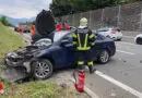 Oö: Fahrzeugüberschlag auf der Heimreise vom Urlaub auf der A 1 bei Mondsee