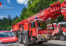 Oö: Langwierige Bergung eines Lastwagens auf Forststraße im Bereich der Wurzeralm