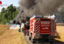 Oö: Vier Pkw und zwei Kleintransporter in Flammen aufgegangen