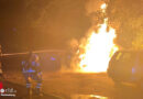 D: BMW brennt in Plettenberg in voller Ausdehnung