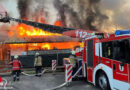 Schweiz: Gewerbebetrieb in Pratteln in Vollbrand