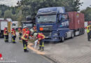 D: Durch Metallteil aufgerissener Lkw-Tank zieht kilometerlange Dieselspur auf der BAB 7