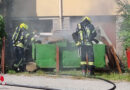 Nö: Brand eines Bauschuttcontainer in Hauseinfahrt in Waidhofen an der Thaya