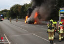 D: Brennender Kleintransporter auf B1-Brücke bei Paderborn