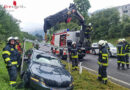 Oö: Bergung eines von B 145 in Bad Ischl abgekommenen Pkws