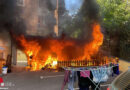 D: Feuer in Garagenanbau in Stuttgart → Brand droht auf Wohnhaus überzugreifen