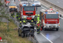 Oö: Auto auf A9 bei Spital am Pyhrn gegen Verkehrsleiteinrichtungen