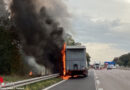 D: Brennender Sattelauflieger auf der BAB 5 bei Bruchsal