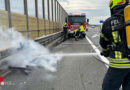 Nö: Brennende Gartenmöbel auf der Westautobahn (A1) bei Böheimkirchen