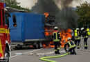 D: Pkw und Lkw-Anhänger brennen nach Auffahrunfall in Offenburg