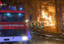 Ktn: Vollbrand einer Jagdhütte beim Reiskofelbad in Kirchbach → 100 Kräfte im Einsatz