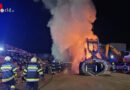 Stmk: Brand eines Radladers in einem Industriebetrieb in Preding