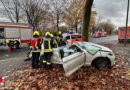 D: Lenker nach Pkw-Anprall an Baum in Gelsenkirchen eingeklemmt