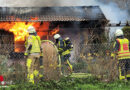 D: Brand einer Gartenlaube → 3-Stunden-Einsatz in Hattingen