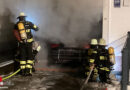 Bayern: Brennender BMW in Garage in München